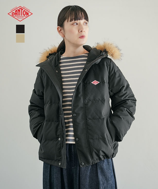 ◇[DT-A0007TPR] DANTON(ダントン)FAKE FAR HOODED DOWN JACKET