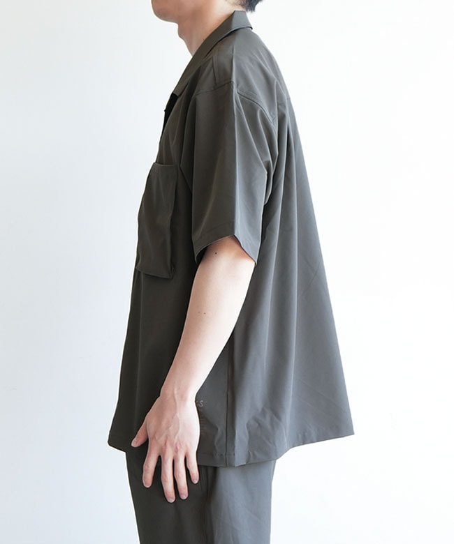 WILDTHINGS(ワイルドシングス) OPEN COLLAR POCKET SHIRT オープン