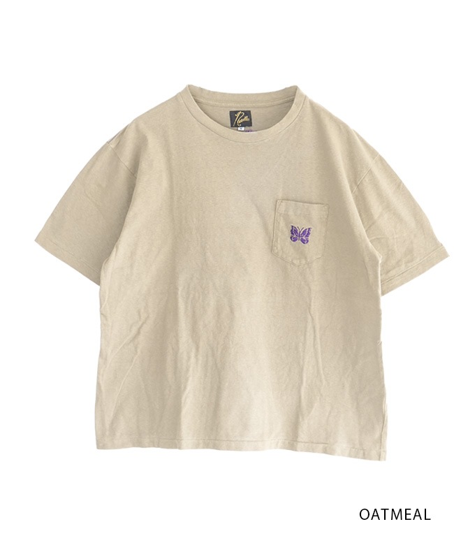 ★Needles★パピ用 刺繍 ポケット Tシャツ コットン ジャージ Needles 新品 ニードルズ NEEDLES S/S Crew Neck Tee ポケット T