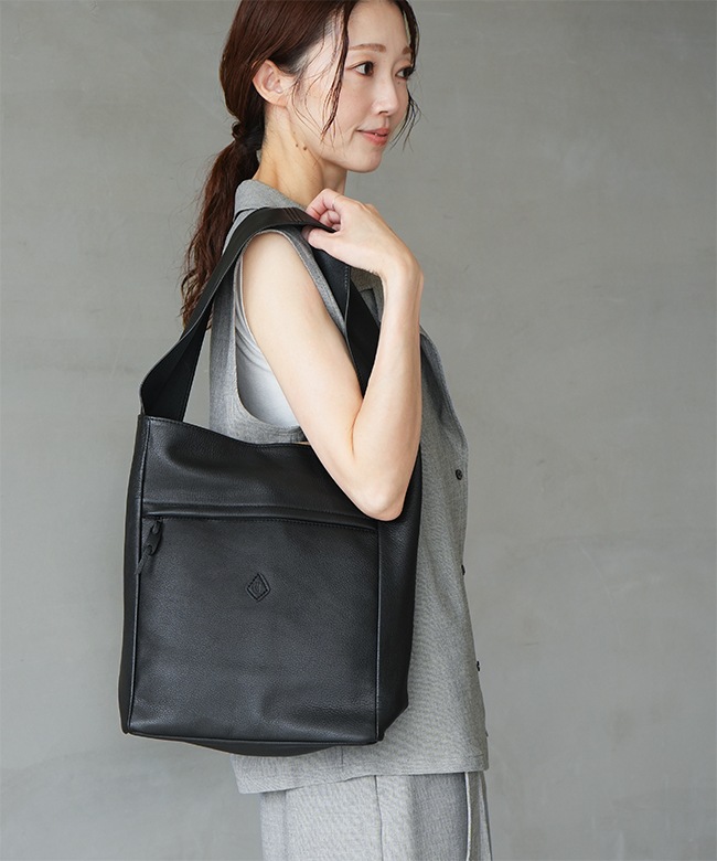 CL3842]【保存袋付き】CLEDRAN(クレドラン)HALLE WIDE HANDLE TALL BAG