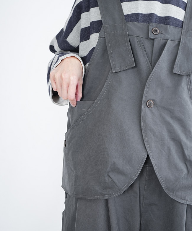 tumugu(ツムグ) コットンナイロンサロペット レディース ボトムス