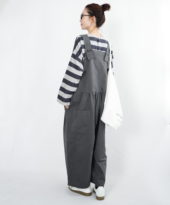 TB25433] tumugu(ツムグ) コットンナイロンサロペット レディース