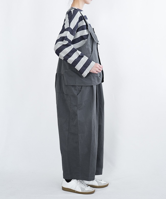 TB25433] tumugu(ツムグ) コットンナイロンサロペット レディース