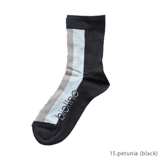 336231]biollne (ビオルネ)配色サイドロゴハイゲージソックス/靴下