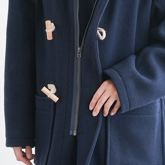 DANTON ダッフルコート ネイビー 40