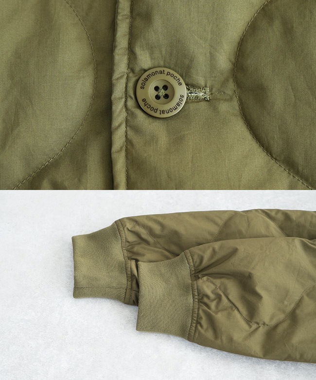 solamonat poche ミリタリージャケット オリーブ poche-sg-fdjk-01a.jpg