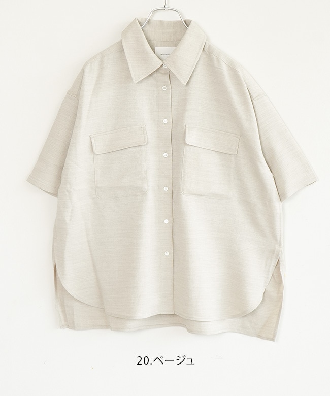【税込】 1-137002]MIDIUMISOLID(ミディウミソリッド) リネンライク トップス