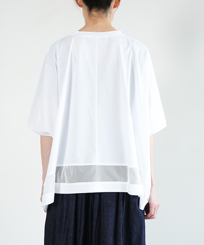◎◎mizuiro ind(ミズイロインド)シアー切り替えワイドプルオーバー