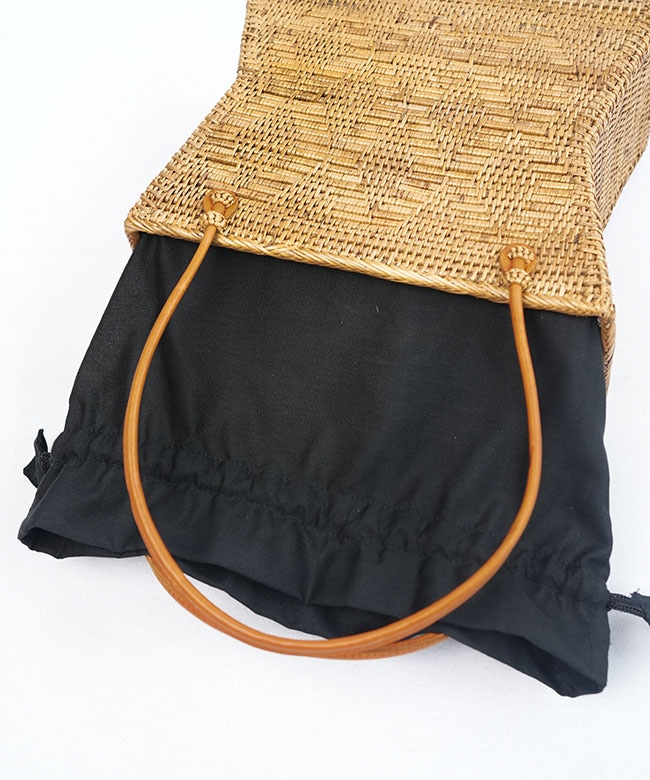 【未使用品】HATARIのトカゲ製のハンドバッグ、こげ茶、TOKYO MADE toca(トーカ)HOURGLASS BAG アワーグラスバッグ アタ かごバッグ 鞄