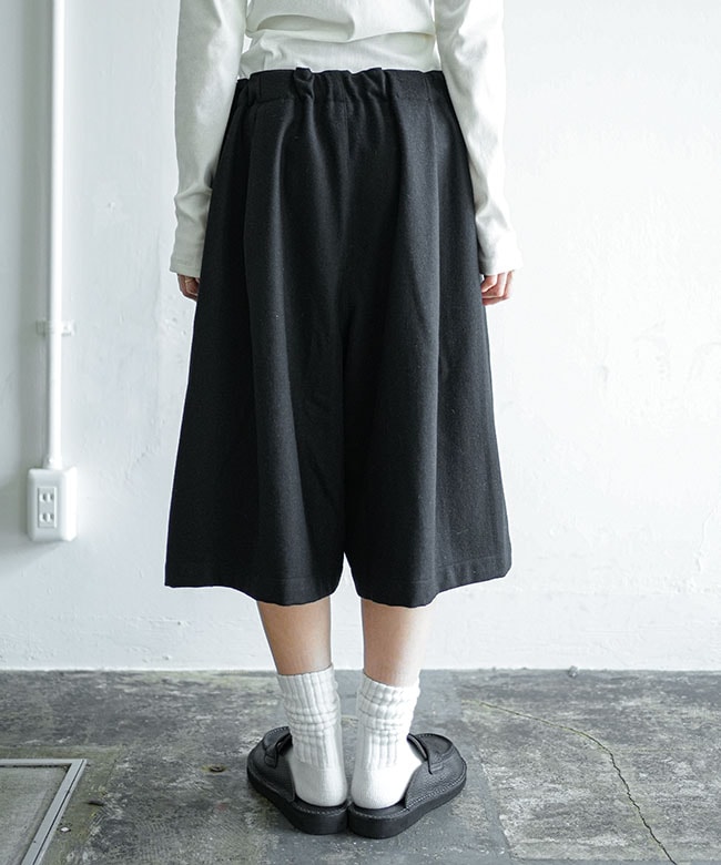 mizuiro ind(ミズイロインド)ウールワイドハーフパンツ wool wide half
