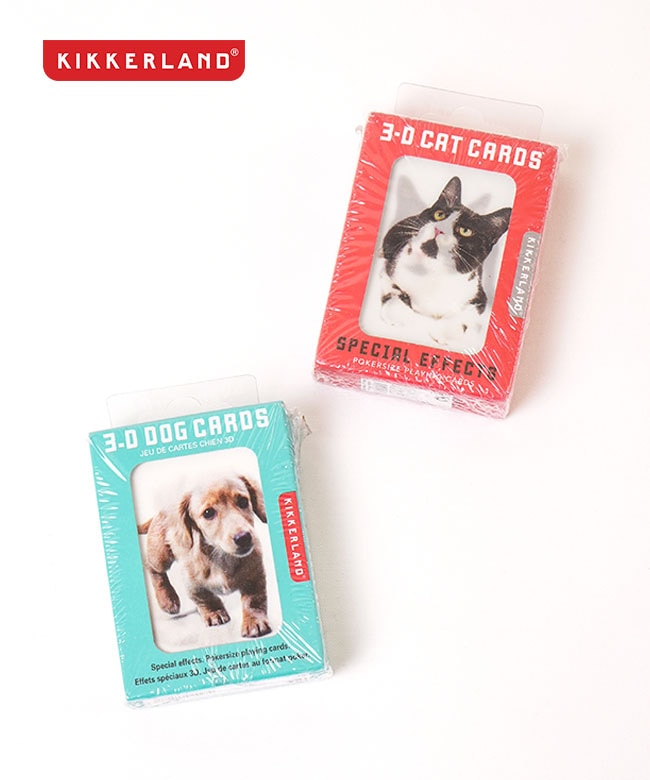 KIKKERLAND(キッカーランド) 3D Cat Cards 3D Dog Cards 3Dキャット
