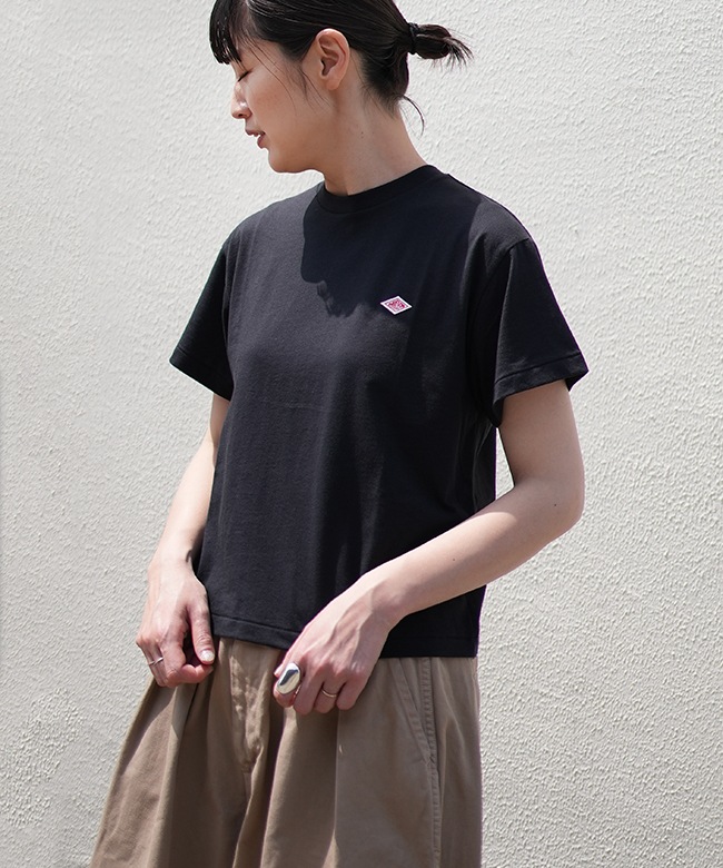 美品　Danton　ダントン　チェック　カットソー　シャツ　40 DANTON/ダントン] ドットボタン レギュラーカラー ロング