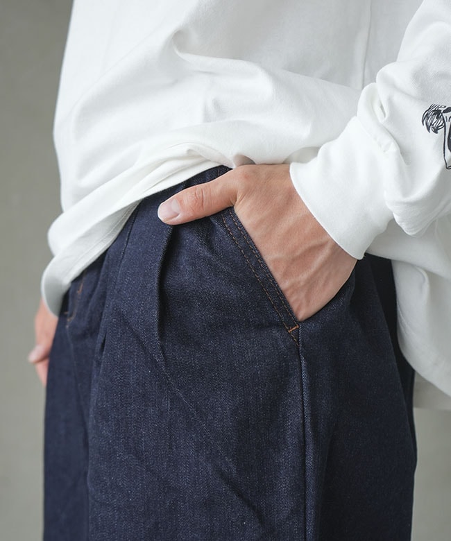 G621747]gym master(ジムマスター) 10oz ストレッチデニム／カツラギ