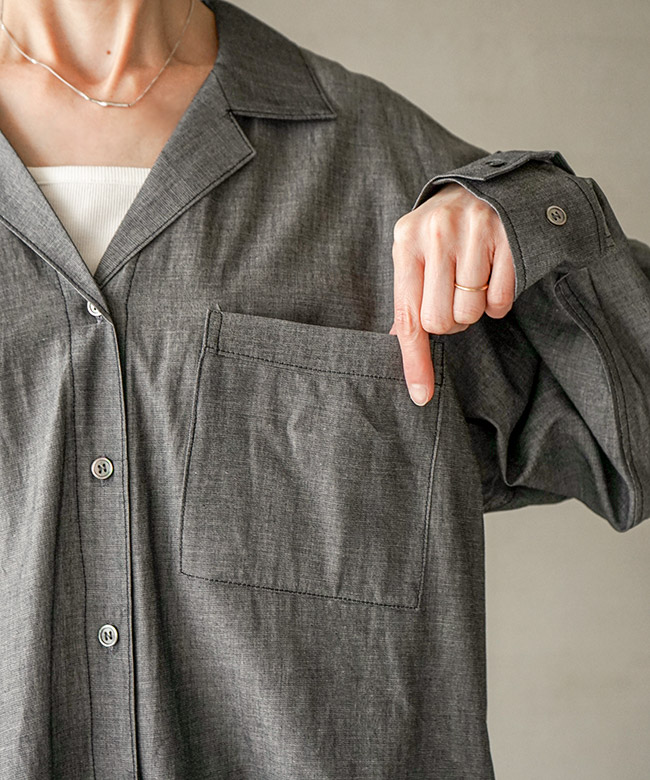 MIDIUMISOLID(ミディウミソリッド) 別注色あり sheer denim open