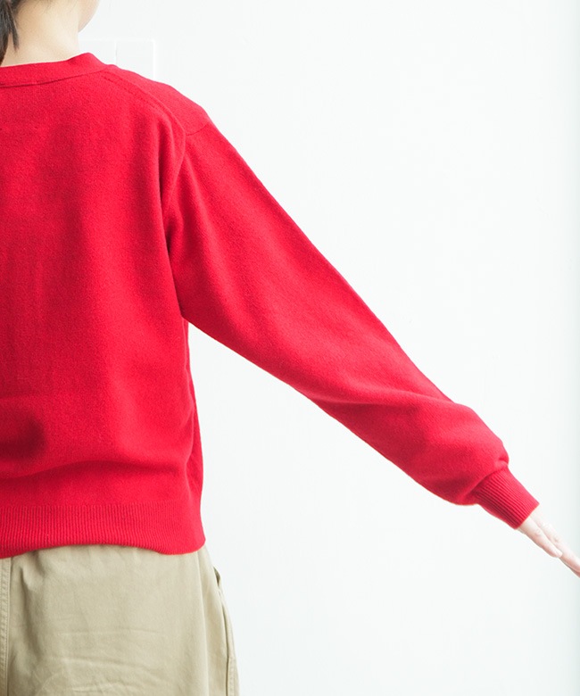 ◇DANTON(ダントン) Women's Lambswool V-Neck Knit Cardigan
