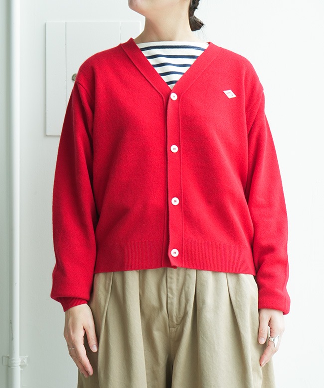 ◇DANTON(ダントン) Women's Lambswool V-Neck Knit Cardigan