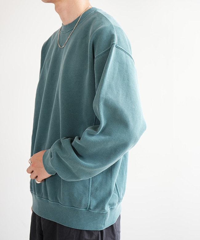 SALE 50%OFF】[253-91103]EVCON(エビコン) PIGMENT CREW NECK SWEAT