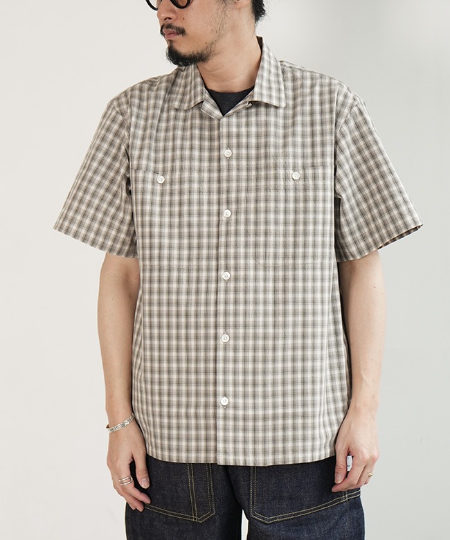 パドカレ　木の柄シャツ　サイズ34 SALE 20%OFF】Caledoor(カレドアー) Organic Cotton Rambling Check