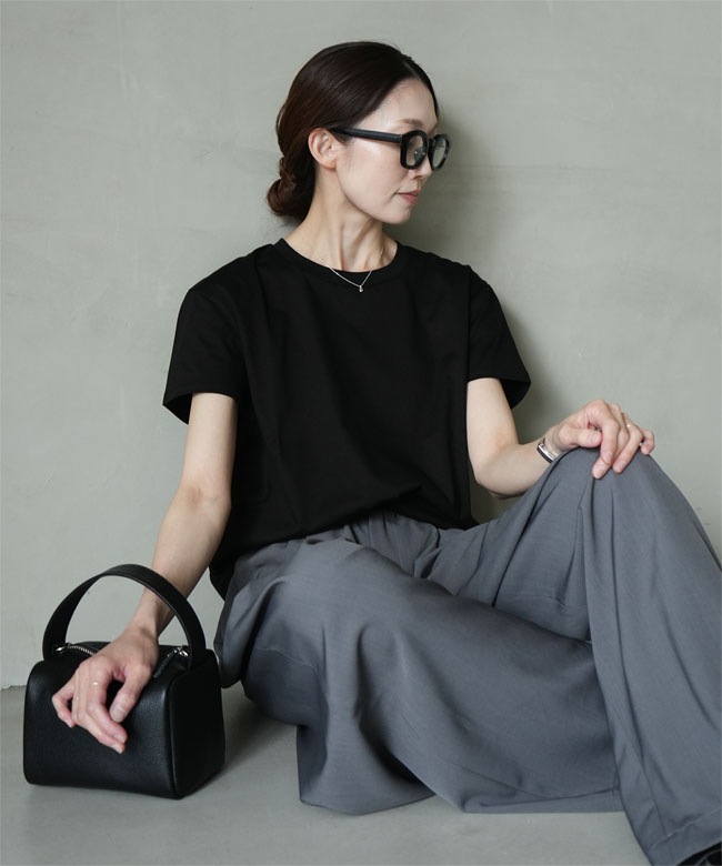 ◇SOLAMONAT LARME(ソラモナラーム) ギザコットンTシャツ レディース