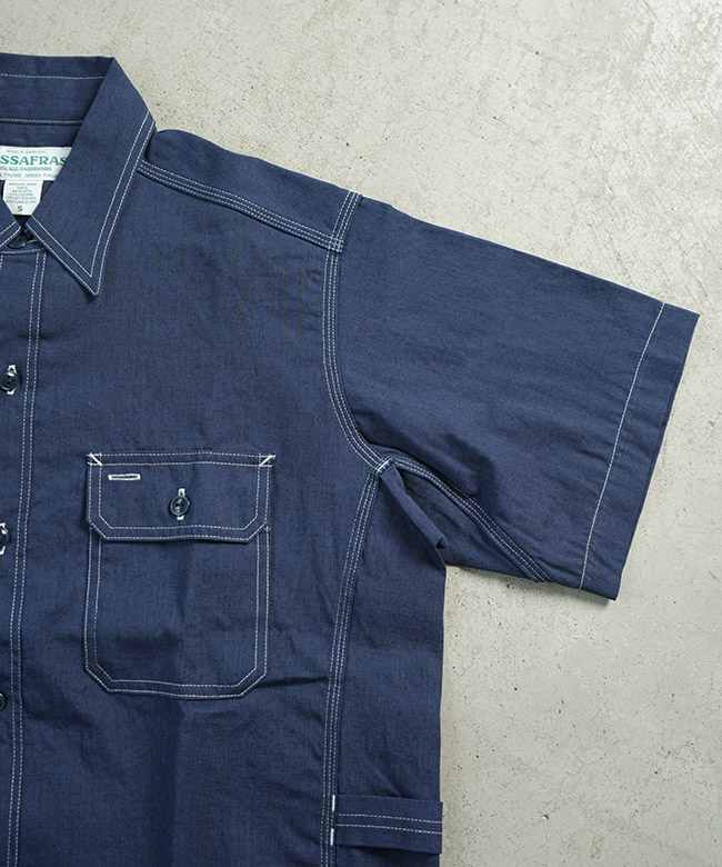 SASSAFRAS(ササフラス) Garender Shir 1/2 Indigo Chambray ガーデナー