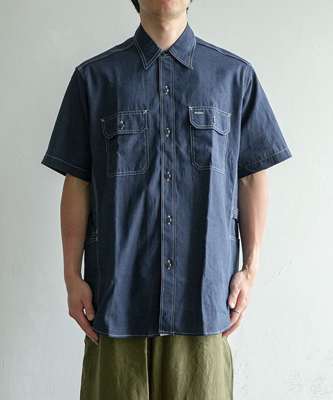 SASSAFRAS(ササフラス) Garender Shir 1/2 Indigo Chambray ガーデナー