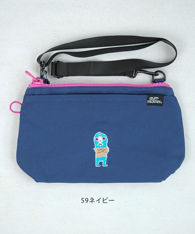 gym master(ジムマスター) レスラードット絵刺繍ショルダーポーチ
