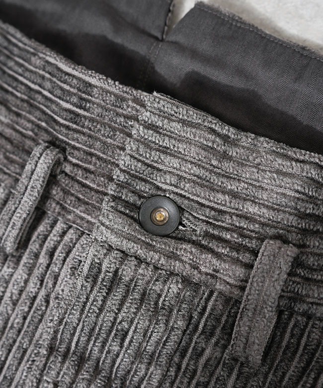 FIR MUM フィル マム グロッシー コーデュロイ ストレート ボタン