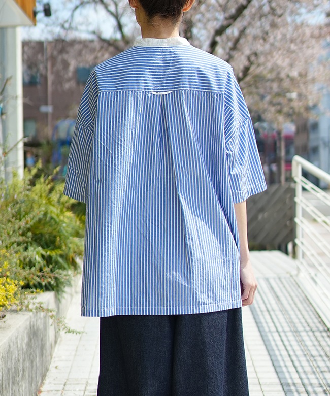 prit ストライプシャツ半袖