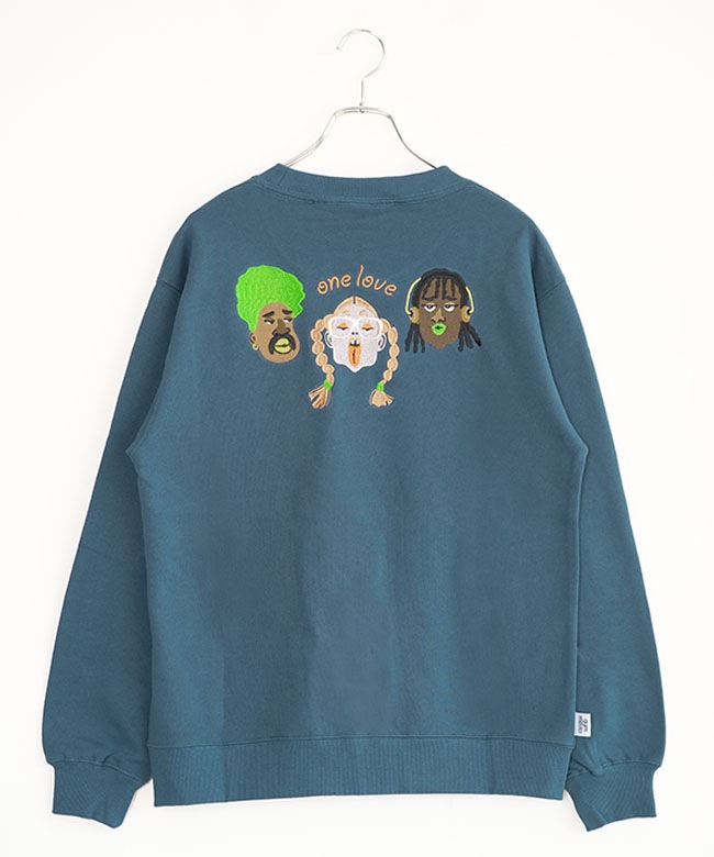 G621787]gym master(ジムマスター) 10.3oz one love 刺繍スウェット