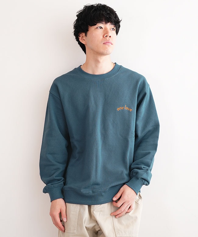 G621787]gym master(ジムマスター) 10.3oz one love 刺繍スウェット