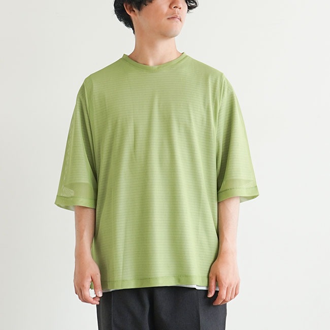 SALE 50%OFF】net(ネット)meshsh S/S Tee(メッシュショートスリーブT