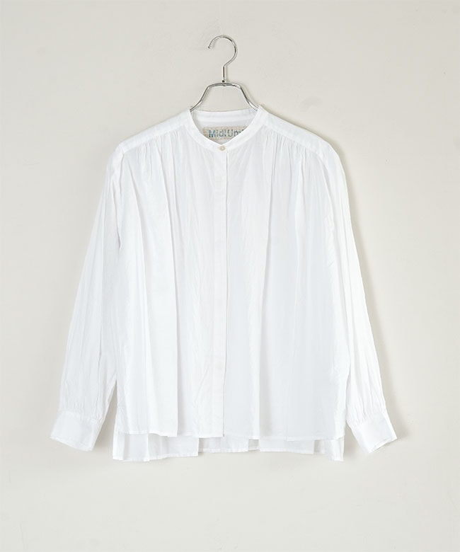 Midi Umi(ミディウミ)gathered wide shirt ギャザーワイドシャツ 
