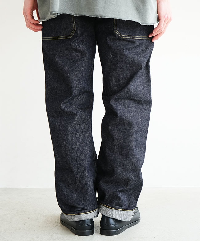ササフラスSASSAFRAS古着加工ガーデニングパンツ/フォールリーフパンツS黒 SASSAFRAS (ササフラス) Fall Leaf R Pants フォールリーフリジッド