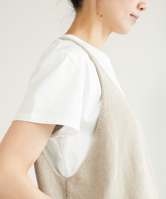 mizuiro ind(ミズイロインド)U neck short vest Uネックショートベスト