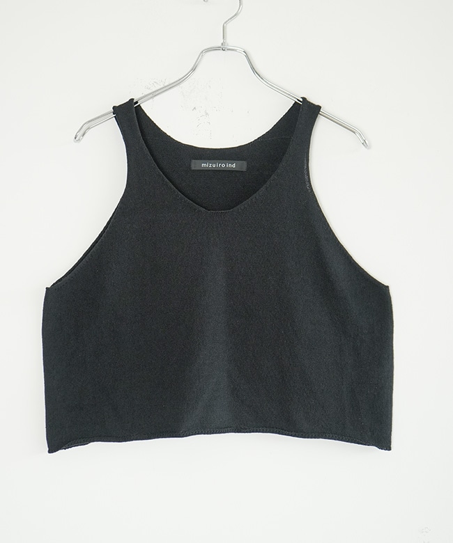 mizuiro ind(ミズイロインド)U neck short vest Uネックショートベスト