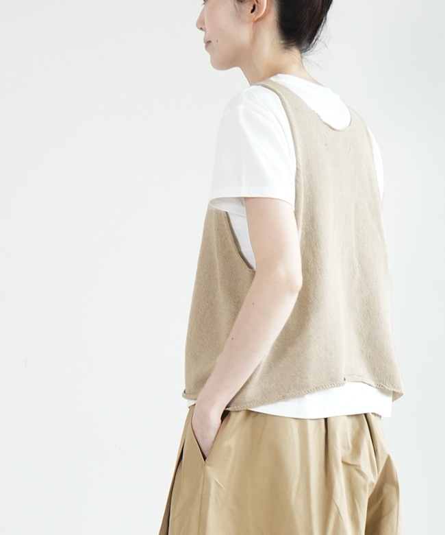 mizuiro ind(ミズイロインド)U neck short vest Uネックショートベスト mizuiro ind(ミズイロインド)U neck short vest Uネックショートベスト