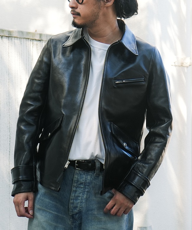 24W-SJ88]Pherrow's(フェローズ) レザースポーツジャケット メンズ