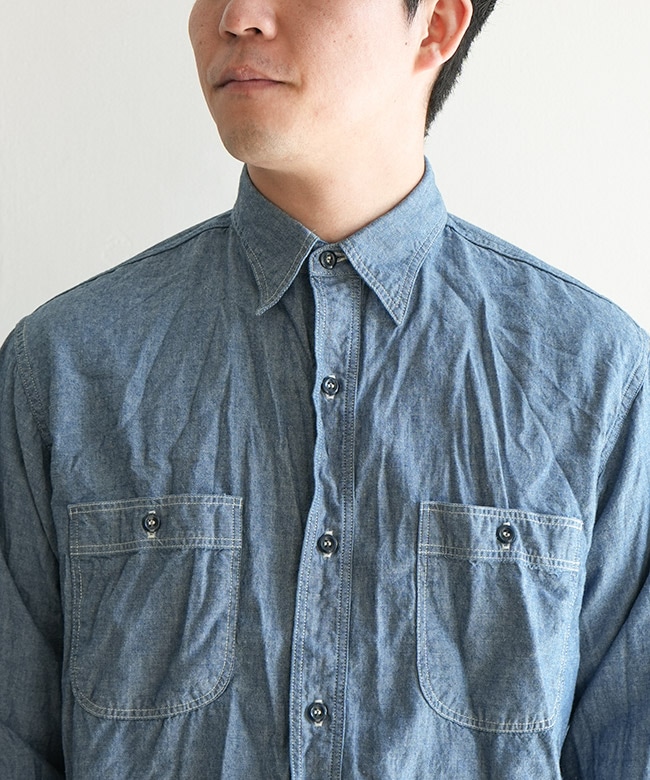 orSlow(オアスロウ) RELAX FIT CHAMBRAY WORK SHIRT リラックス