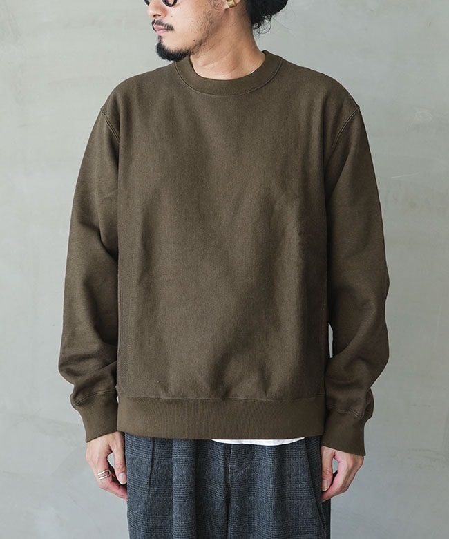 blurhms ROOTSTOCK スウェットシャツ カーキブラウン 3 bROOTS24F21F25]blurhms ROOTSTOCK(ブラームスルーツストック