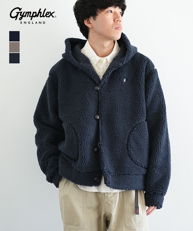 GY-A0727BOA]Gymphlex(ジムフレックス) BOA HOODED JACKET ボアフード