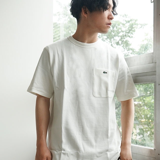 TH073LJ-99]LACOSTE(ラコステ)鹿の子地ポケットTシャツ | メンズ