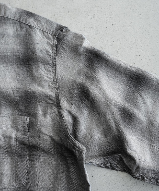 gold(ゴールド) COTTON × SILK NEL CHECK OPEN SHIRT コットン×シルク