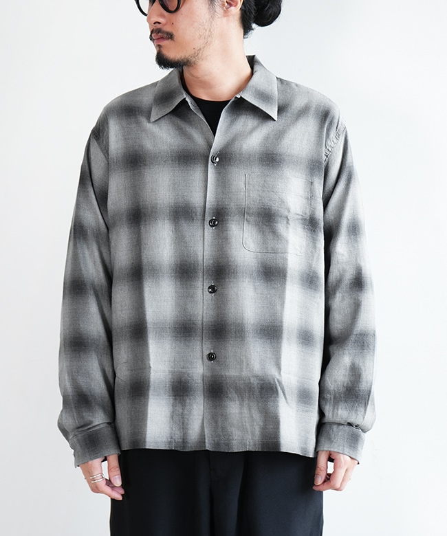 gold(ゴールド) 東洋 コットンシルク ネルチェックオープンシャツ ◎gold(ゴールド) COTTON × SILK NEL CHECK OPEN SHIRT コットン