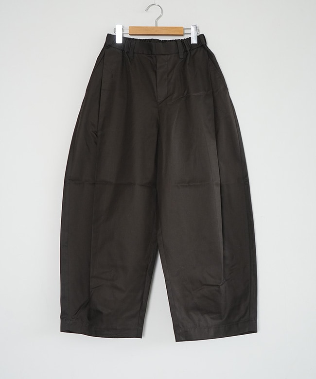 25ss im men cocoon ワイドスラック BLACK mizuiro ind(ミズイロインド) tuck cocoon slacks タックコクーン