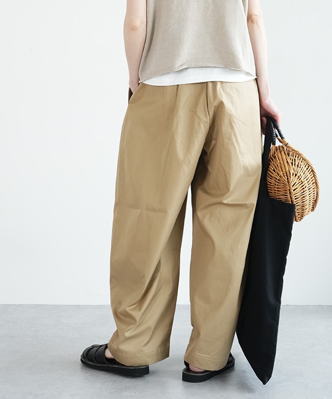 mizuiro ind(ミズイロインド) tuck cocoon slacks タックコクーン