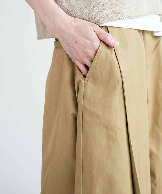 mizuiro ind(ミズイロインド) tuck cocoon slacks タックコクーン