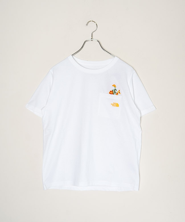 トップス house on the hill L/S Tee yellow flower ◇THE NORTH FACE(ザ・ノース・フェイス) S/S FD Flower Logo Tee