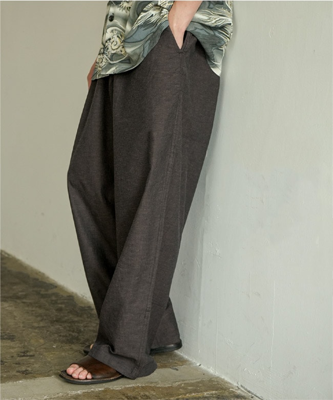 SALE 30%OFF】gold(ゴールド) VAT DYE CHAMBRAY EASY PANTS バットダイ