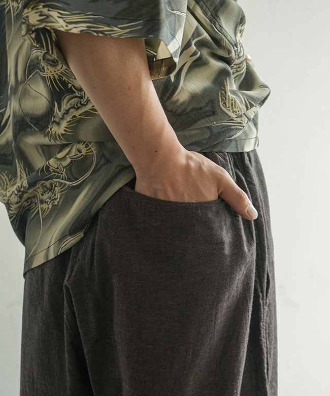 SALE 30%OFF】gold(ゴールド) VAT DYE CHAMBRAY EASY PANTS バットダイ