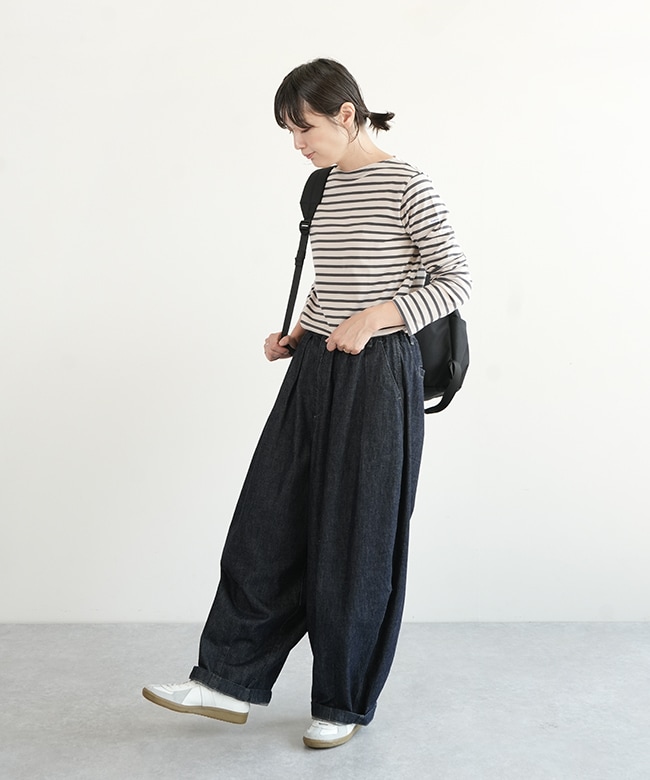 OR-C0137BFJ]ORCIVAL(オーチバル/オーシバル) BOAT-NECK LONG SLEEVE T